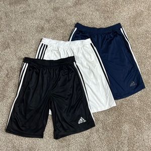 Adidas Gym Shorts, Medium, Black/Navy/White